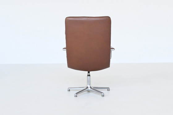 Image 1 of Artifort Geoffrey Harcourt F141 Leder Schreibtisch-Drehstuhl