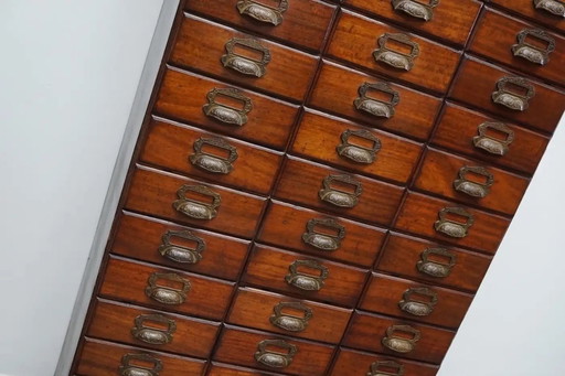 Antique French mahogany filing cabinet/apothecary cabinet by Chouanard, ca. 1900