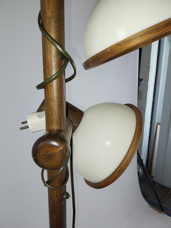 Image 1 of 1 x Steïnhauer Dubbele Houten Vloerlamp años 70