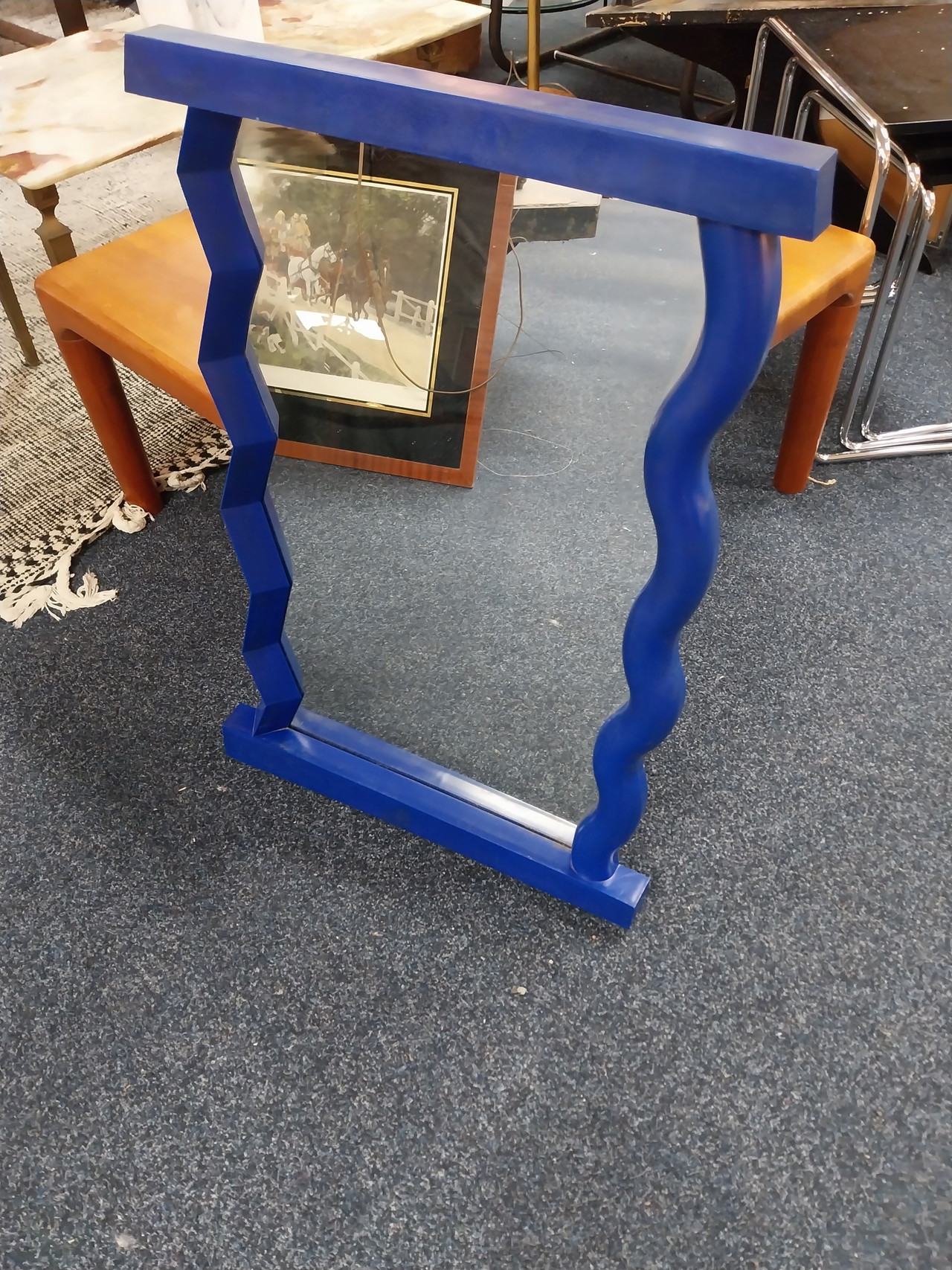1 x Vintage IKEA Memphis Style Plastic Mirror 1990s