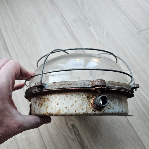 Old French cage lamp/ceiling lamp, industrial design