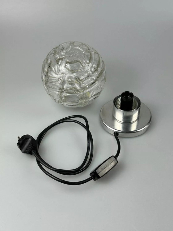 Image 1 of 60's 70's Lampe de chevet Chrome Doria Verre Space Age Design