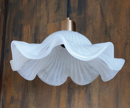 Murano mattiert "Graniglia" Pendelleuchte, venezianischer Blitz,