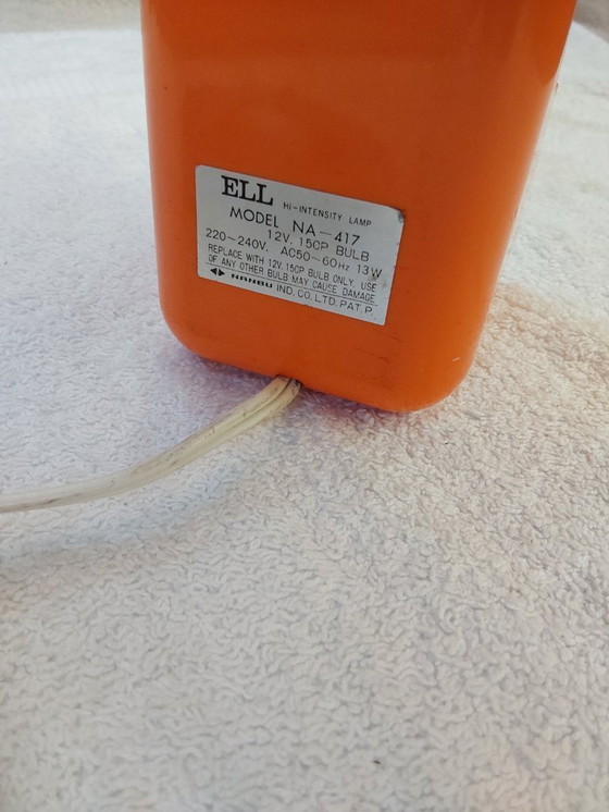 Image 1 of ELL Tablelamp NANBU Japan Model NA-417 Orange Space Age Lamp