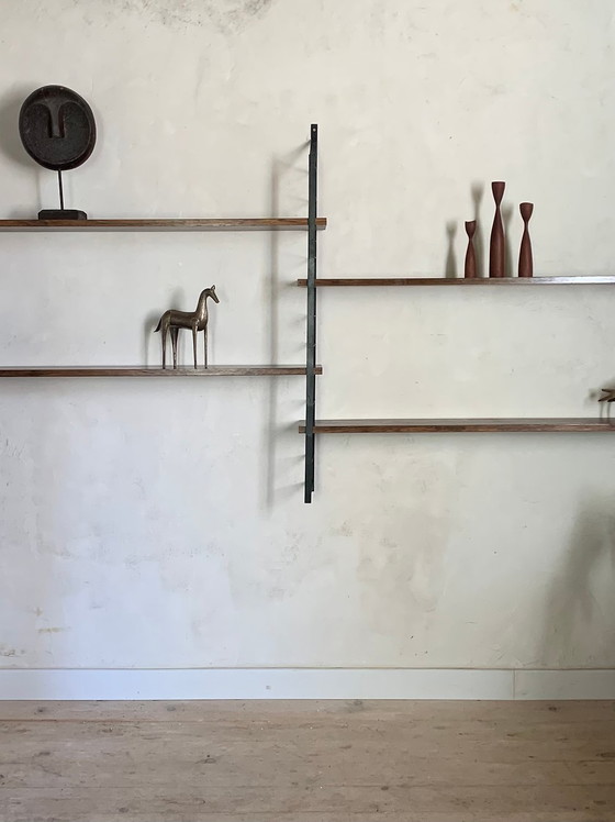 Vintage wandplanken van Rio palissanderhout – Wandrek, Wood, Metal (photo 5 of 12)