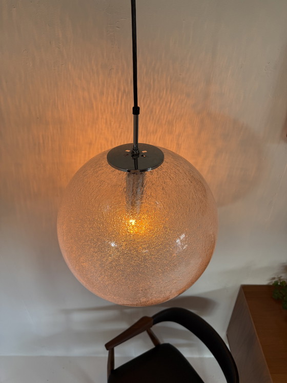 Image 1 of Suspension globe vintage XL, Glashütte Limburg '70
