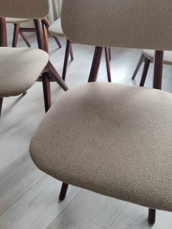 Image 1 of Suite de 6 chaises ciseaux par Louis van Teeffelen pour Wébé