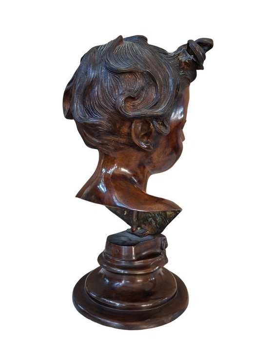 Image 1 of Prestigious Bronze Bust of Vincenzo Gemito "Alessandro" (Anastolè) 1890