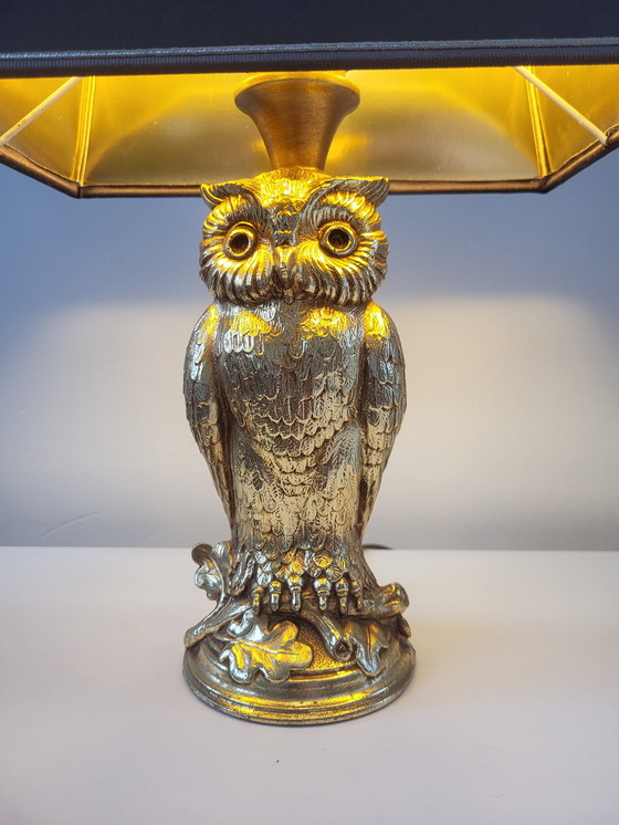 Image 1 of Vintage Uilenlamp Deknudt, L&L WMC – Loevsky & Loevsky, Gesigneerd