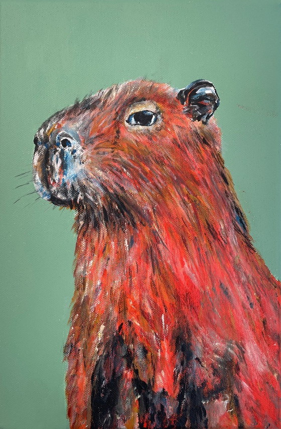 Image 1 of Porträt eines Wasserschweins