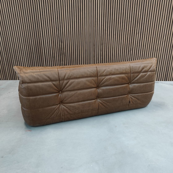 Image 1 of Ligne Roset Togo Mocca Leder 3 Zits