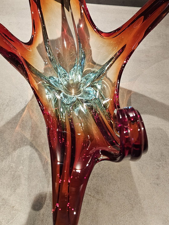 Image 1 of Prachtige kleurrijke vintage Murano schaal