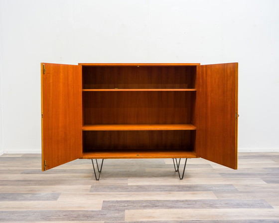 Image 1 of Teak highboard with fluted doors, 60s