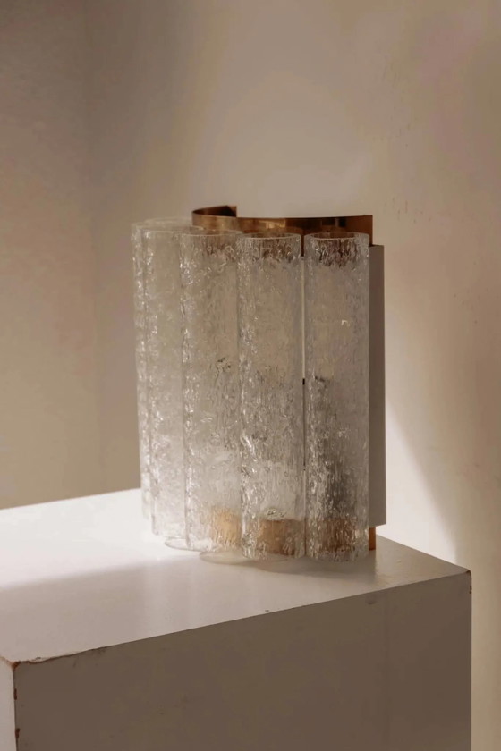 Vintage wall light Doria Leuchten with frosted glass tubes. – Crystal, Mid Century Modern (photo 8 of 9)