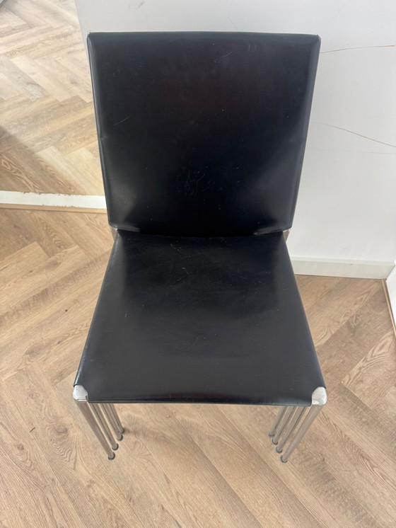 Image 1 of B&B Italia tuigleren design stoelen zwart chroom