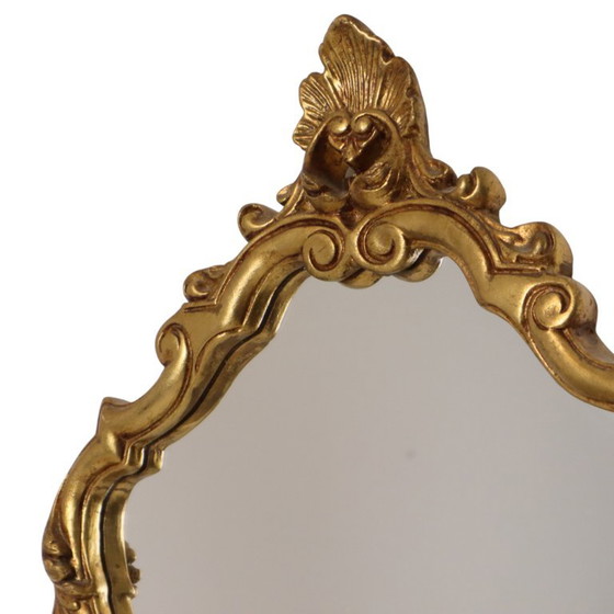 Klassieke Gouden Kuifspiegel Frankrijk Barok Stijl 74cm – Glass (photo 5 of 18)
