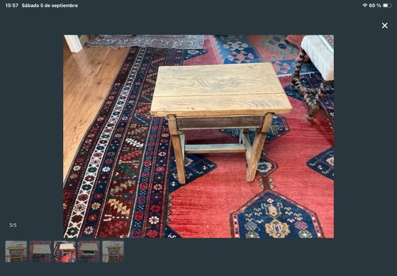 Antique Wooden Side Table (photo 5 of 5)