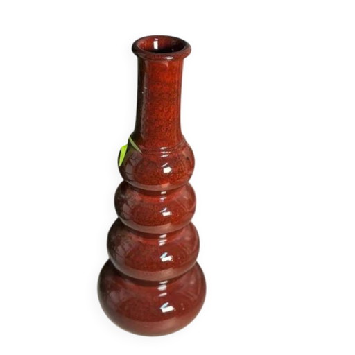 Ambachtelijke sculpturale vaas Tighri bordeaux