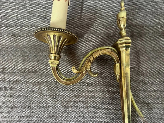Coppia di applique in stile Luigi XVI. Bronzo massiccio. (foto 4 di 6)