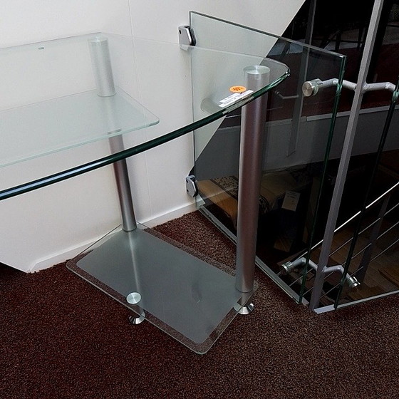 Image 1 of Clear Glass computer table