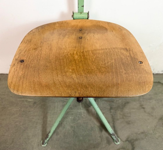 Image 1 of Green Industrial Workshop Chair, 1950s