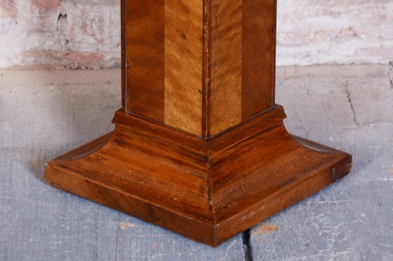 Restored Art Deco Pedestal, Spruce, Oak, Mahogany, Czech, 1920s – Column, Wood (photo 6 of 7)