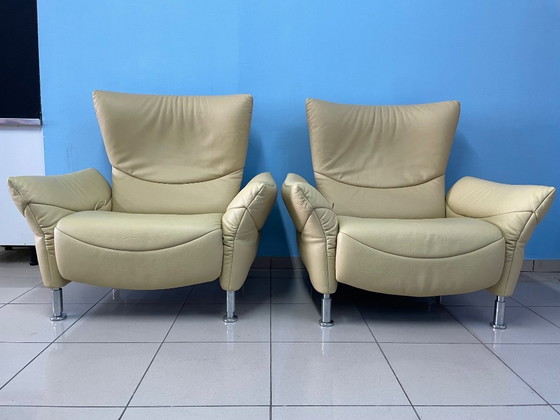 Image 1 of de Sede DS-145 Lounge Chairs (Pair) – Swiss Design Classics in Soft Leather