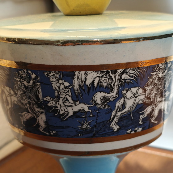 Image 1 of Vintage Italian Porcelain Table Lamp - Hollywood Regency / Neo-Classical 50s 60s