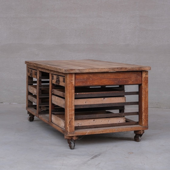 Image 1 of Antiek Engels Bakkers Werkblad of Keuken Eiland Tafel