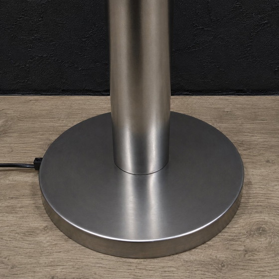 Vintage space age design vloerlamp DAB Spanje David Abad (1990s) space needle – Vloerlampen, Chrome, Textile (photo 9 of 15)