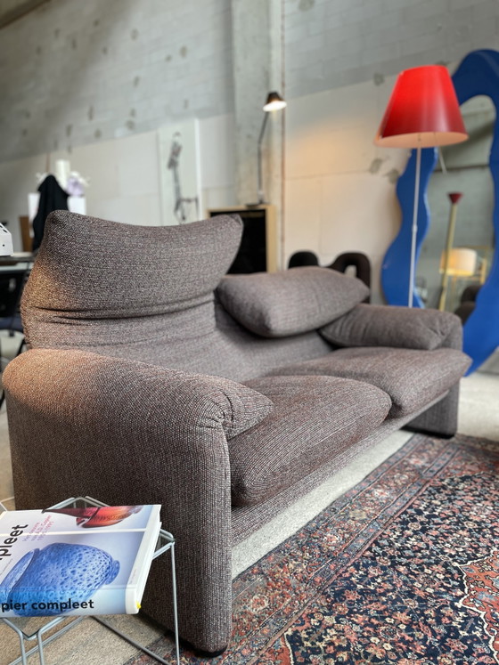 Maralunga 2-Seater Sofa Cassina - Vico Magistretti – 2 seaters, Tweed (photo 2 of 5)