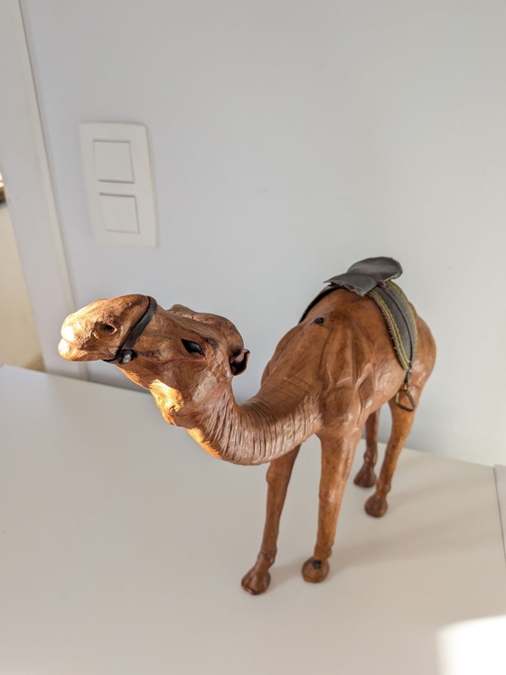 Vintage camel in leather, Decorative Objects, Black (photo 9 of 15)
