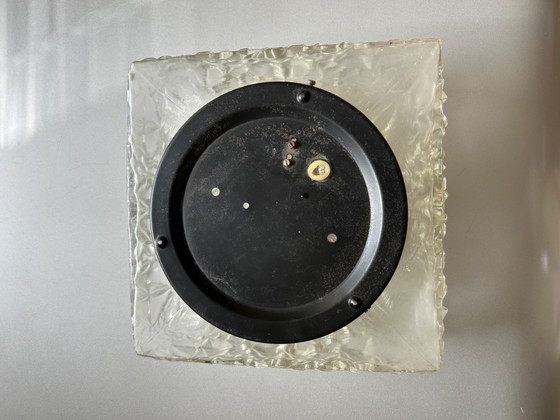 Image 1 of Lampada da soffitto vintage in vetro con motivo a stella, anni '60