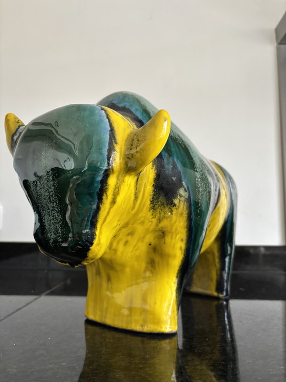 Toro Vintage Otto Keramik 40 cm Mid-Century Modern anni '60 – Oggetti decorativi, Ceramic (photo 2 of 9)