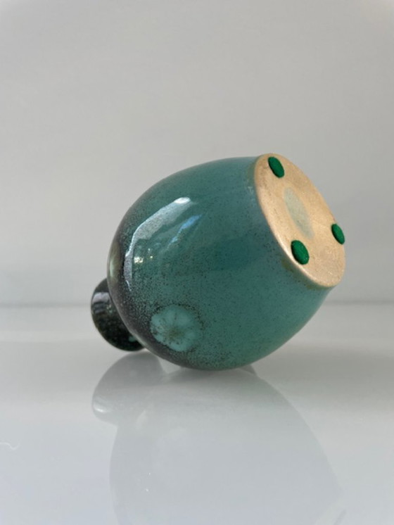 Image 1 of Mid-century vase Silberdistel jade green