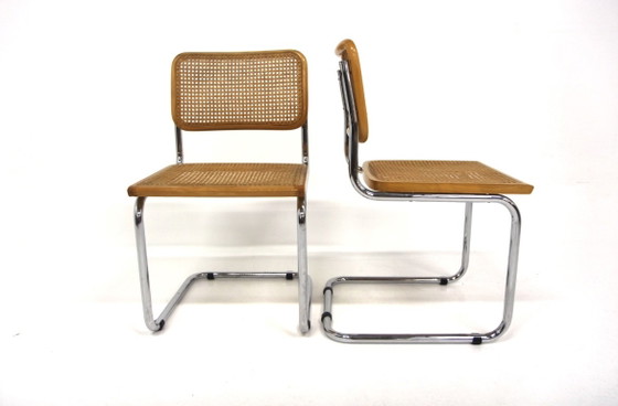 Juego de 2 sillas "B32", Marcel Breuer, Italia, 1990 – Sillas de comedor, Wood (photo 2 of 6)