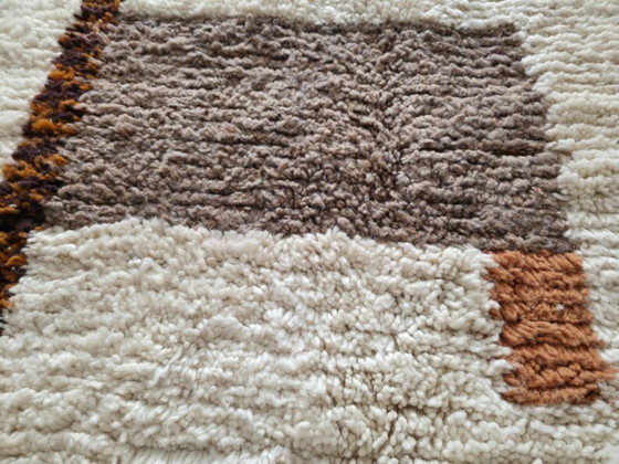 Image 1 of Handgemaakt Marokkaans wollen tapijt 2,5 x 1,5 m: Berber geometrisch ontwerp