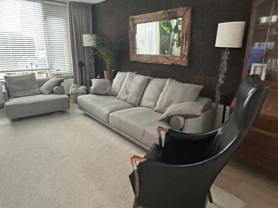 Image 1 of Giorgetti progetti Wing fauteuil leer 