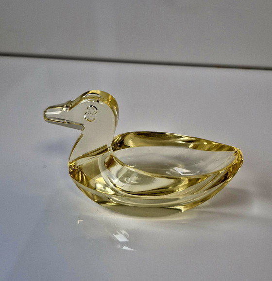 Image 1 of Gebrüder Feix Albrechtsdorf 6 eenden voor zout/schnaps kristalglas circa 1930