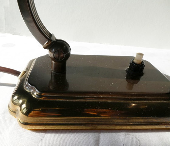 Image 1 of Lámpara de lectura, latón, art decó, totalmente funcional