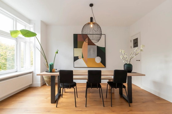 Image 1 of Stijlvolle eettafel met zitbank (80cm x 260cm)