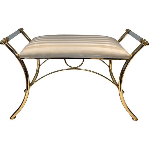 Vintage-Hocker aus Plexiglas und vergoldetem Metall, 1970
