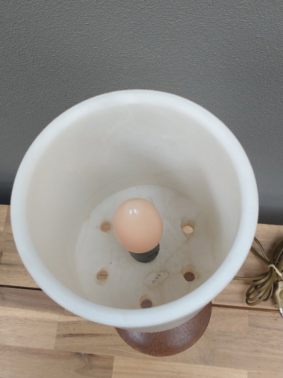 Image 1 of 2 x table lamp with Alabaster shade
