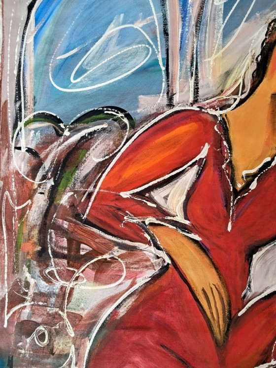 Image 1 of HRASARKOS - Seated Woman - Artist's Canvas