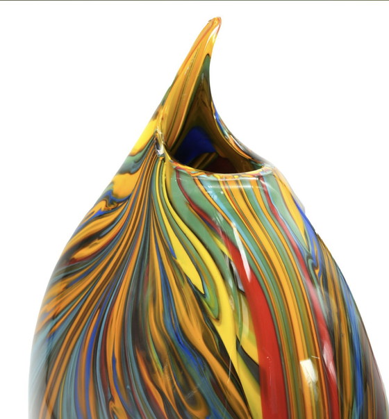 Image 1 of Multicolored Murano Glass Vase