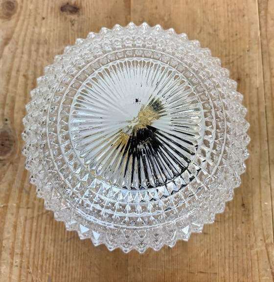 Image 1 of Applique murale ou plafonnier vintage en verre, années 1970