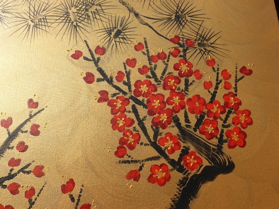 Love Birds J537 - Grande Peinture Originale – Peintures et dessins, Canvas (photo 7 of 14)