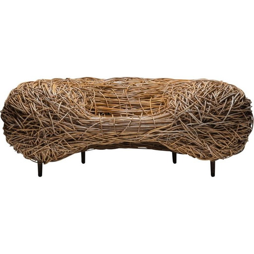 Sillón de ratán vintage de los hermanos Campana y Porky Hefer