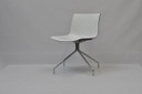 Arper Catifa 46 swivel chairs – set of 4 – white & black shell + chrome base
