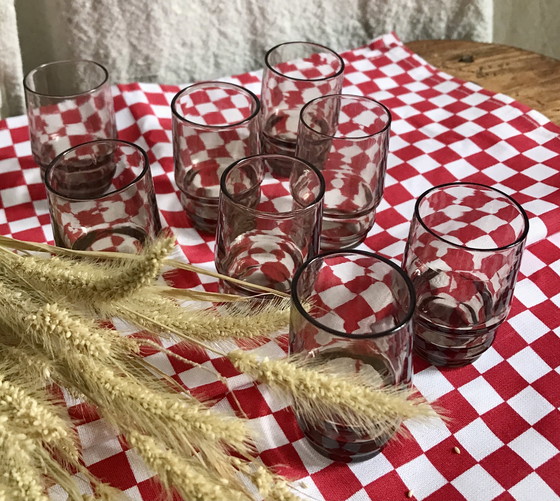 Image 1 of Set of 8 Very Small Smoked Glasses
